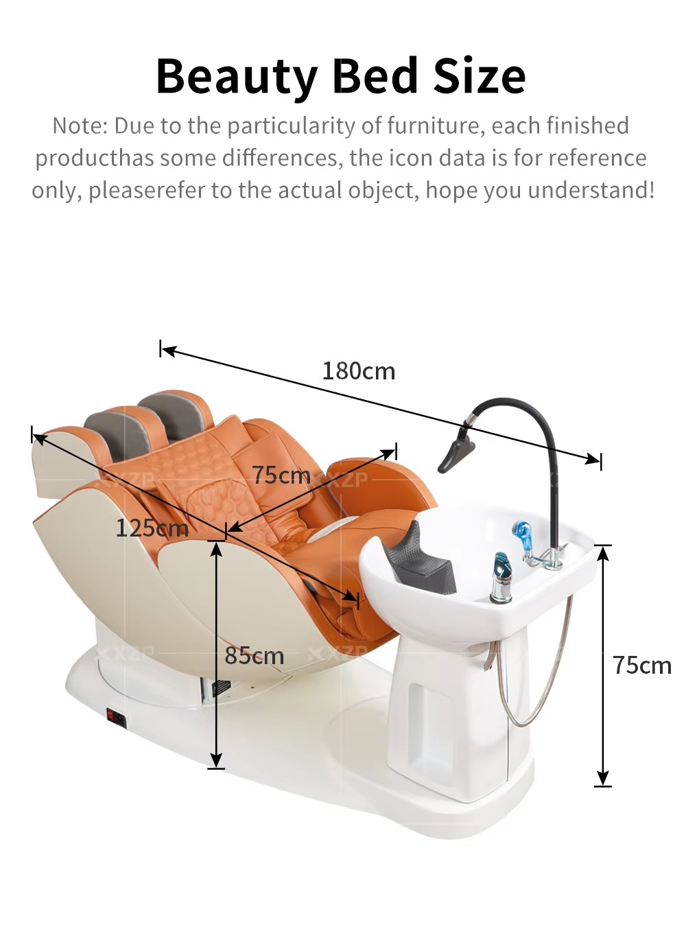 High-quality Head Spa Shampoo Bowl Chair Electric Back Shampoo Chair Massage Shampoo Bed Spa Head Spa