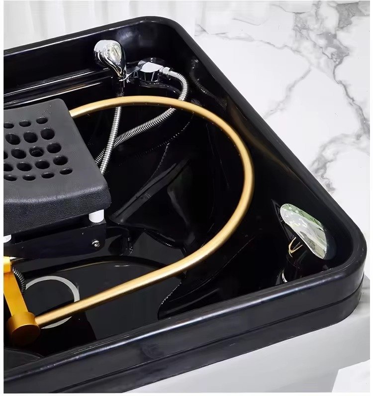 Hair Salon Equipment Salon Hair Head Spa Bed Wash Chairs Basin Shampoo Bed Steam Cover With Ceramic Ready to Shipping