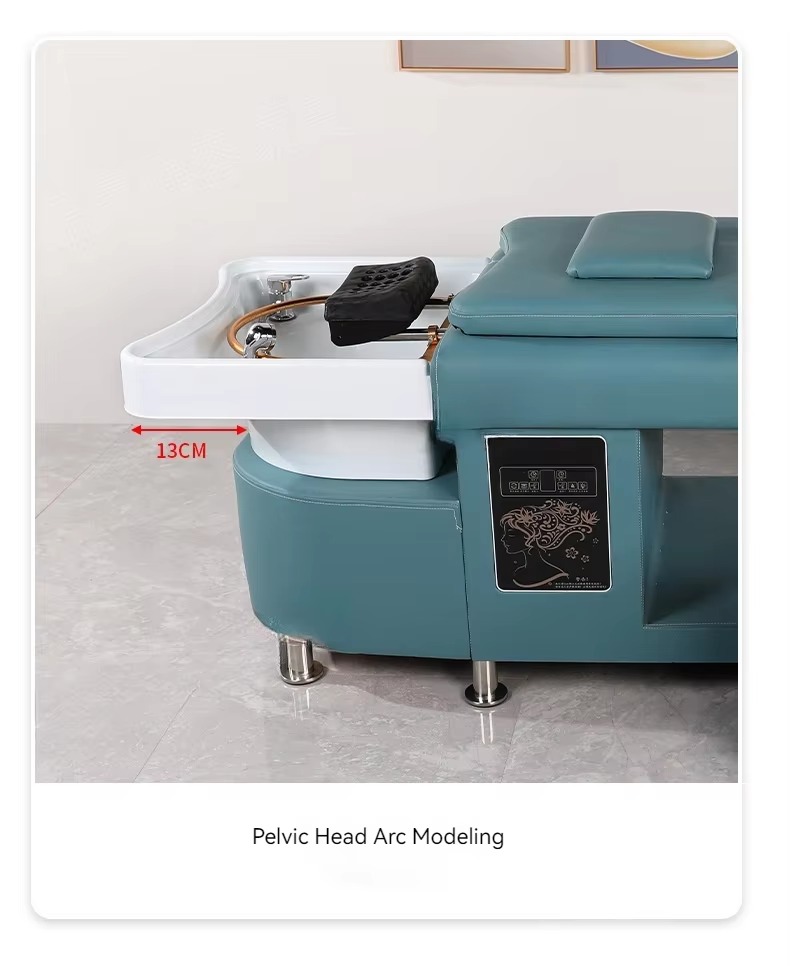Hot Sale Modern Saloon Head Washing Chair Thai Massage Salon Spa Shampoo Basin Beds Synthetic Leather Lay Down Washing Chair