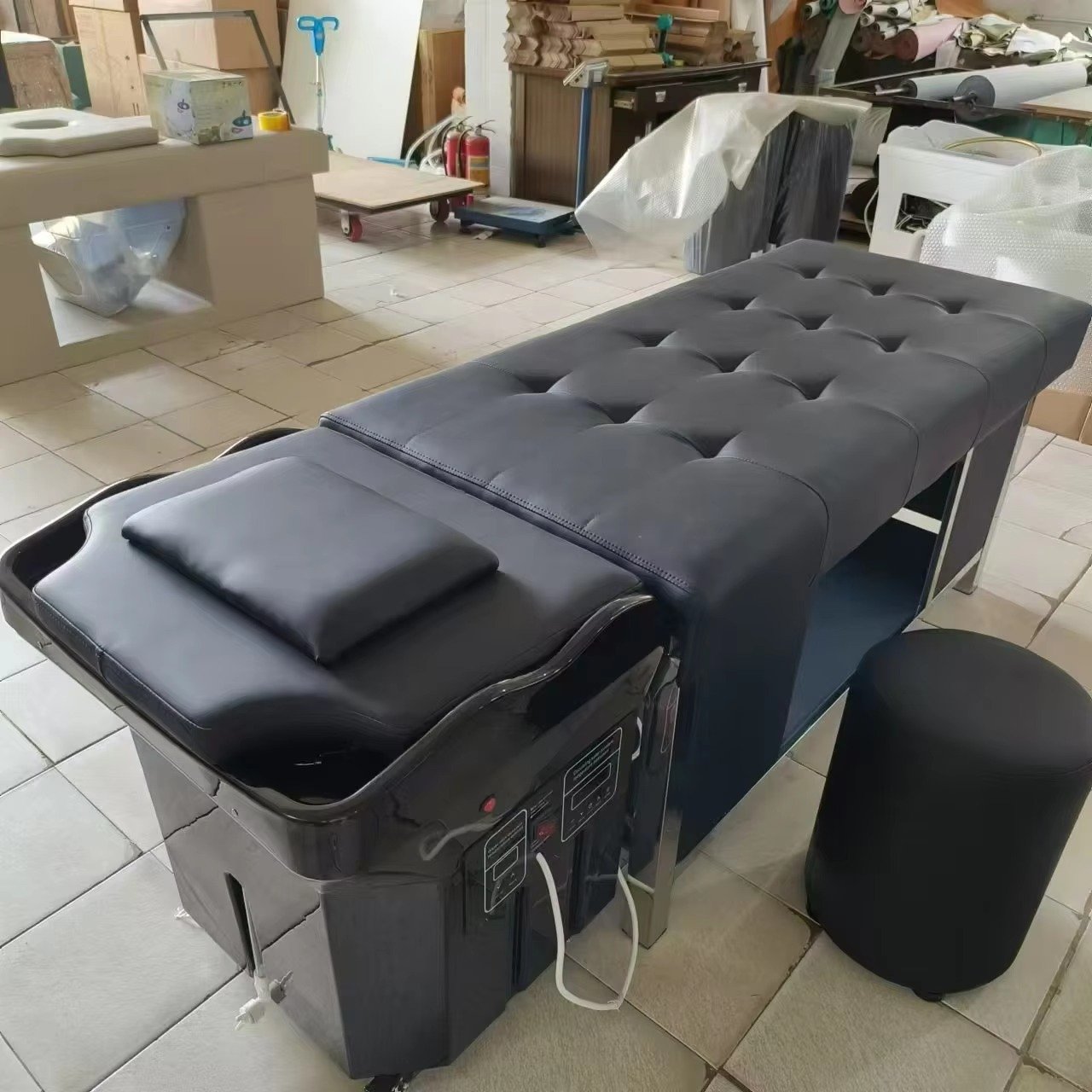 Modern Hair Salon Japanese Head Spa Bed Portable Shampoo Sink Bowl Mobile Hair Wash Basin With Water tank