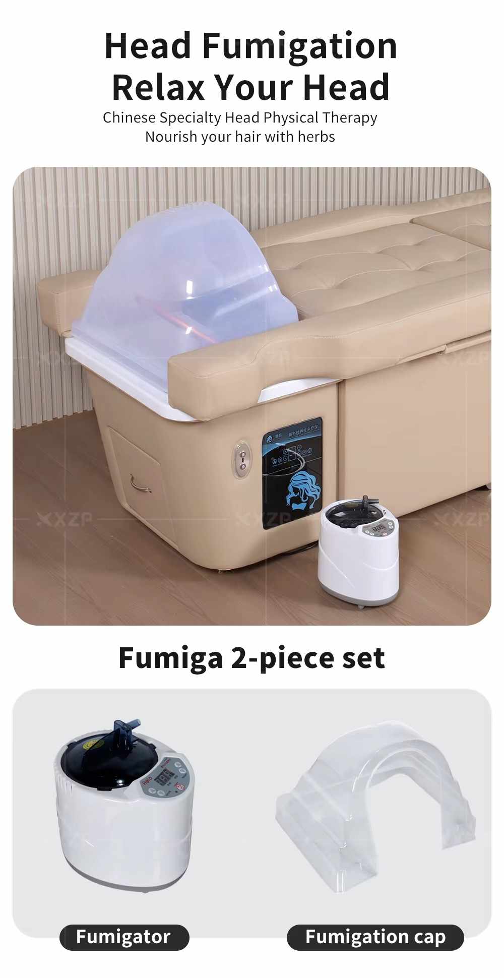 Multi-function Electric Thai Massage Table Salon Center Water Circulation Head Spa Bed Shampoo Chair and Foot Massage