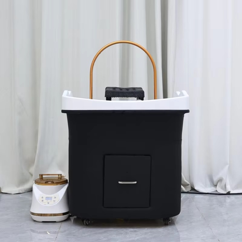 Japanese Head Spa Basin Modern Luxury Portable Shampoo Bowl for Spa Equipment Basin Mobile Salon Spa Sink for Beauty Barber Shop
