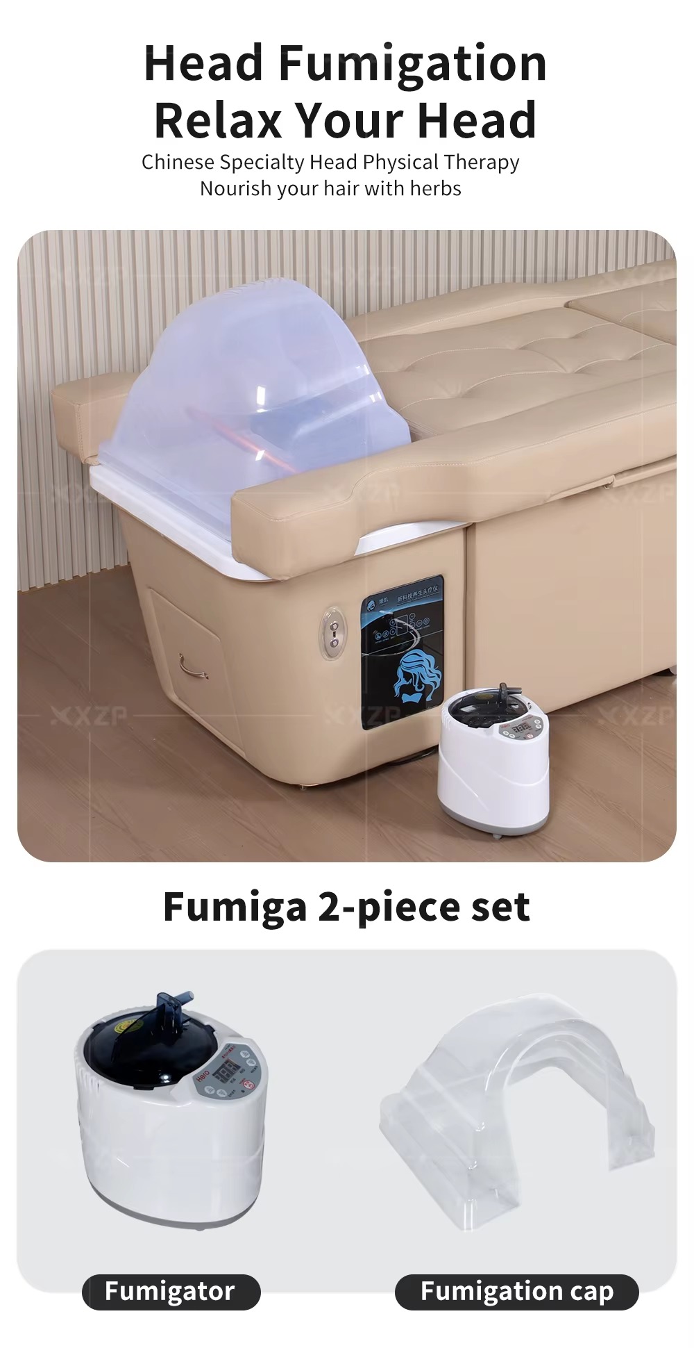 Multifunctional Salon Furniture Thai Massage Shampoo Bed with Foot Spa Pedicure Chair Head Spa Bed