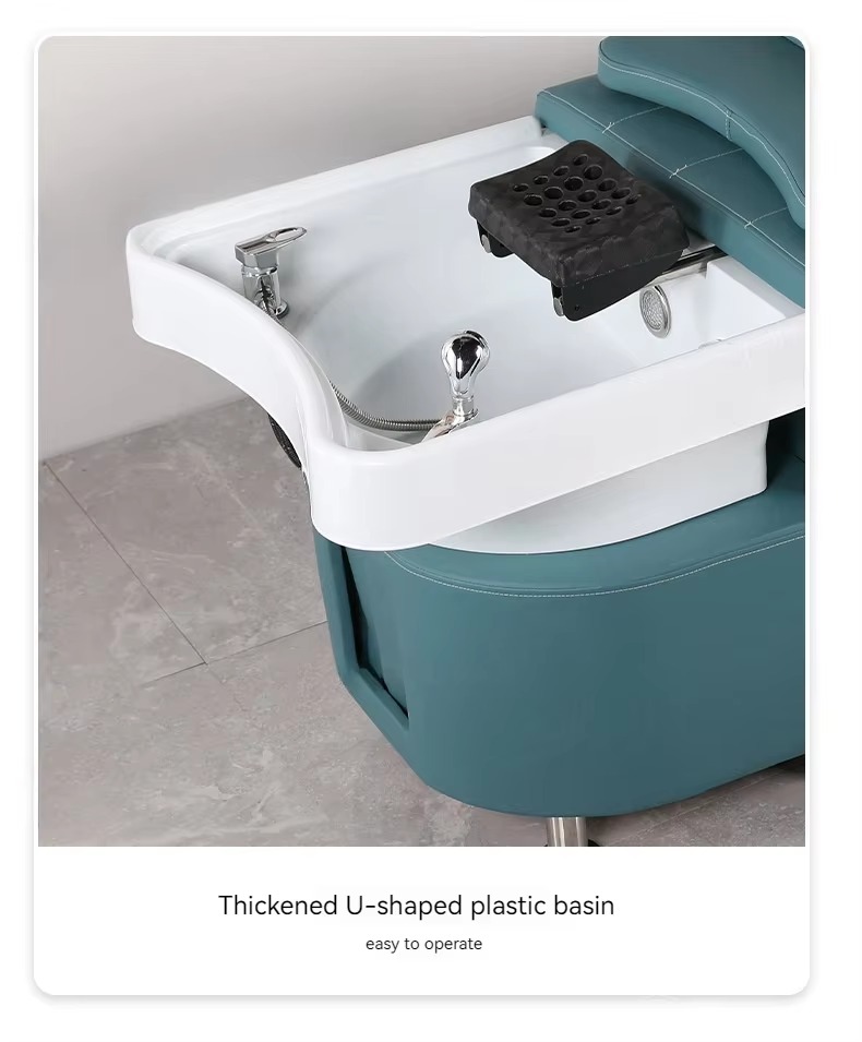 Hot Sale Modern Saloon Head Washing Chair Thai Massage Salon Spa Shampoo Basin Beds Synthetic Leather Lay Down Washing Chair