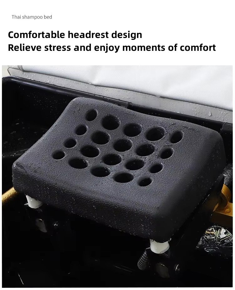 Hair Salon Equipment Salon Hair Head Spa Bed Wash Chairs Basin Shampoo Bed Steam Cover With Ceramic Ready to Shipping