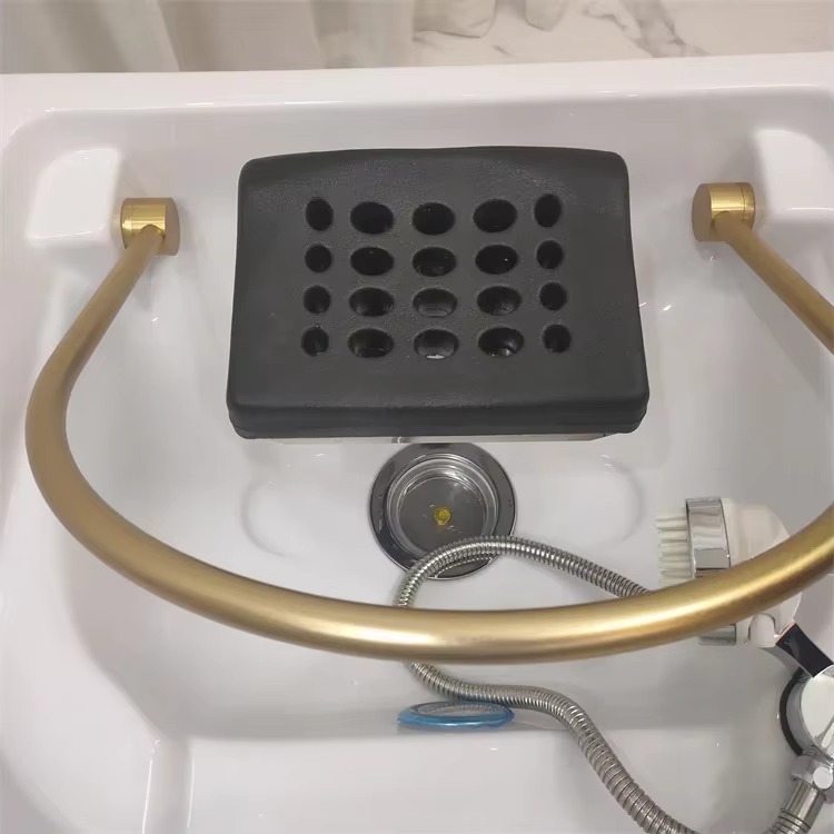 Modern Hair Salon Japanese Head Spa Bed Portable Shampoo Sink Bowl Mobile Hair Wash Basin With Water tank