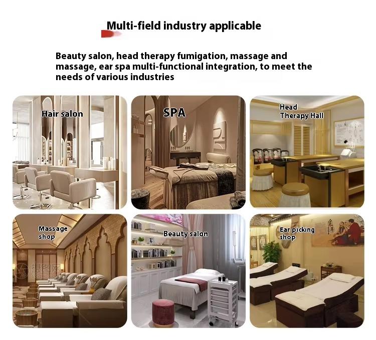 Luxury Salon Furniture Beauty Spa Thai Massage Table Sap Water Circulation Head Spa Bed Shampoo Bed