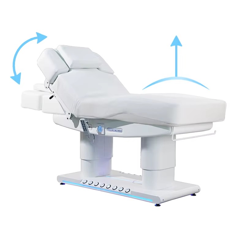 Electric Custom Beauty Bed Salon Massage with Adjustable Backrest for Facial Spa Therapy Use