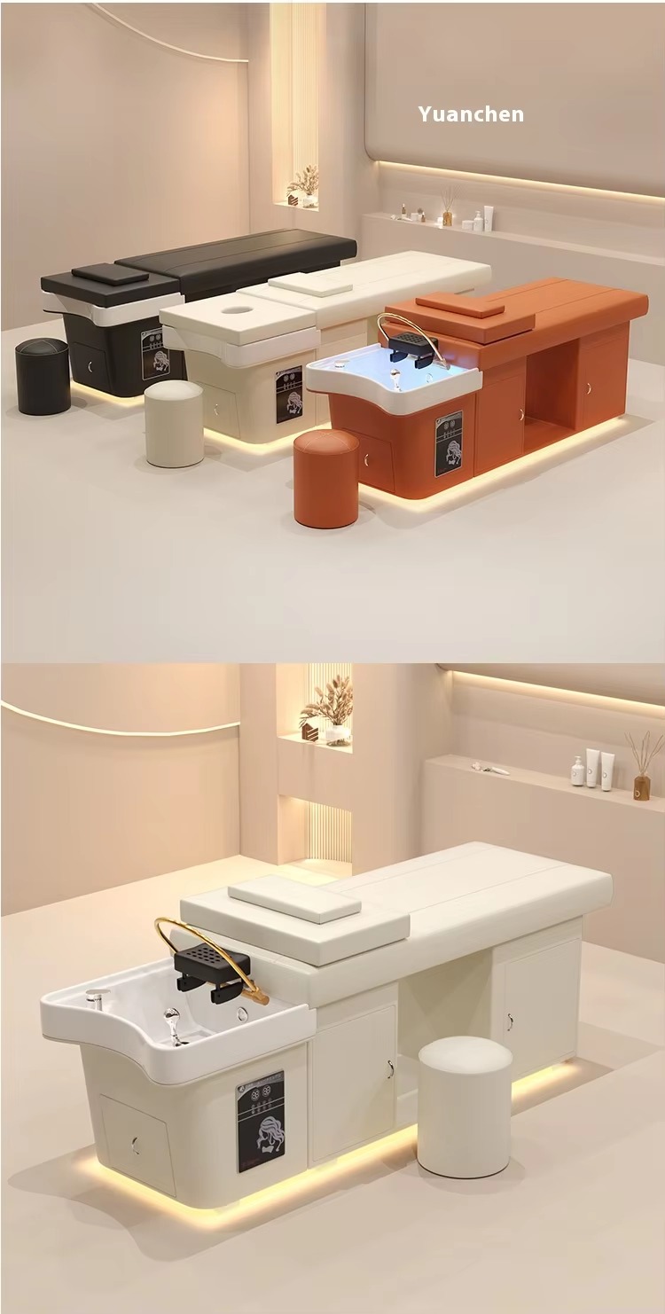 Customized Salon Furniture Hair Salon Equipment Shampoo Chair Head Spa Massage Shampoo Bed