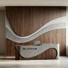 Luxury hotel reception counter desk for lobby front desk