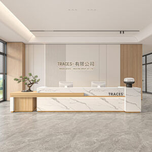 Modern Minimalist Baked Paint Reception Counter - Nova