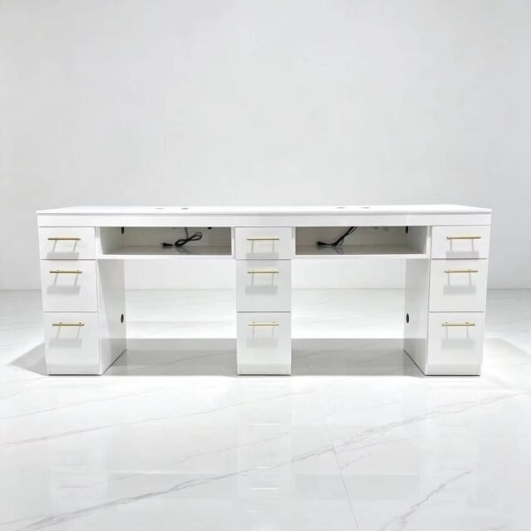2-station-mdf-manicure-desk-with-vacuum-marble-top-drawers-01 2-station MDF manicure desk with vacuum, marble top and drawers, custom size salon station