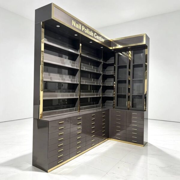 l-shaped-nail-polish-display-cabinet-dark-grey-glossy-fini-01 l-shaped-nail-polish-display-cabinet-dark-grey-glossy-fini-01