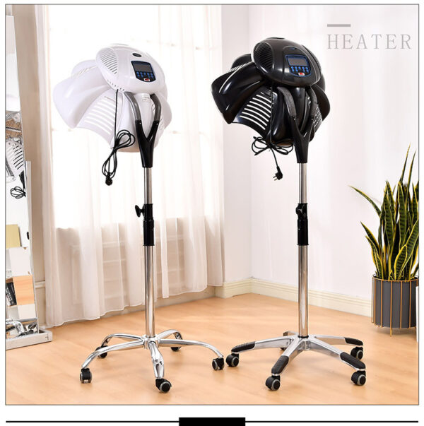 Floor-standing hair steamer with adjustable arm, casters and easy-fill water tank for salon use