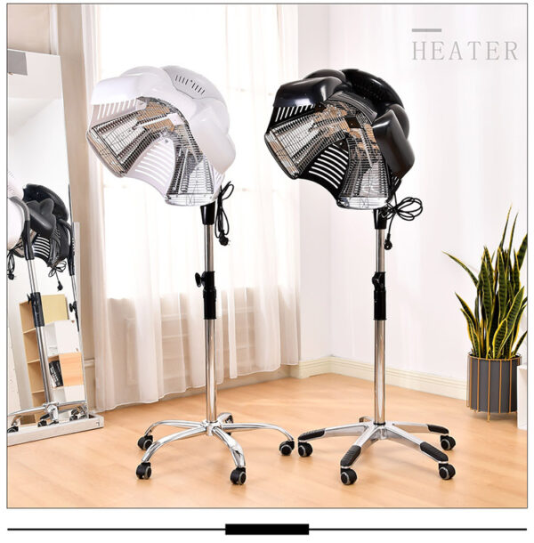 Floor-standing hair steamer with adjustable arm, casters and easy-fill water tank for salon use