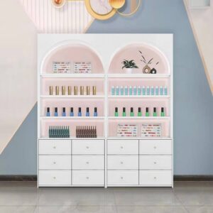 Custom Modern Professional Panel Wood Salon Display Cabinet Eco-Friendly Multi-Functional Commercial Living Room