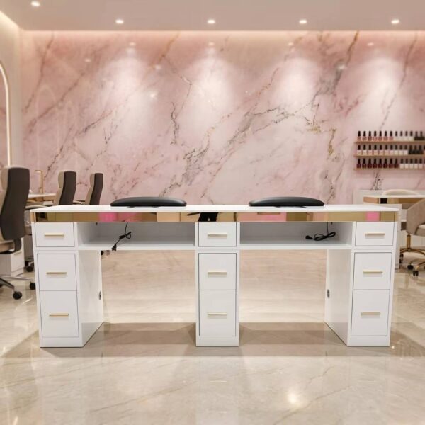modern-multi-station-manicure-desk-with-marble-top-drawers-03 modern-multi-station-manicure-desk-with-marble-top-drawers-03