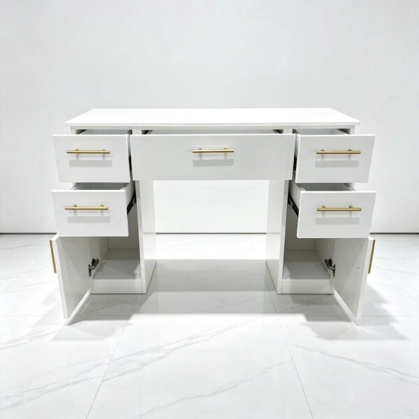 white-marble-top-wood-frame-nail-salon-workstation-table-g-02