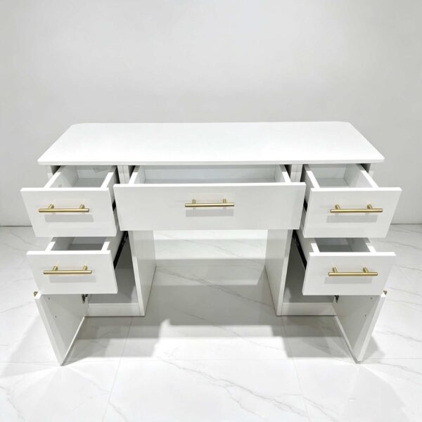 white-marble-top-wood-frame-nail-salon-workstation-table-g-03