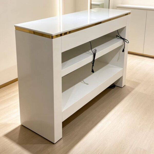 high-gloss-white-nail-dryer-station-gold-trim-double-layer-03 high-gloss-white-nail-dryer-station-gold-trim-double-layer-03