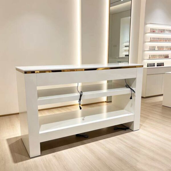 high-gloss-white-nail-dryer-station-gold-trim-double-layer-04 high-gloss-white-nail-dryer-station-gold-trim-double-layer-04